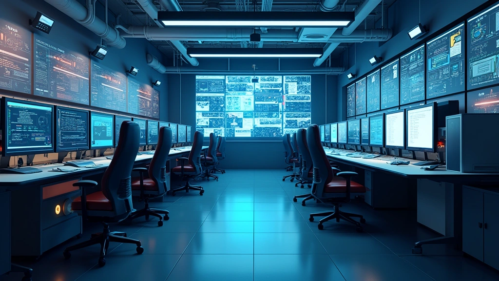 High-tech research laboratory with computer workstations and equipment representing Alberta's AI and machine learning innovation centers