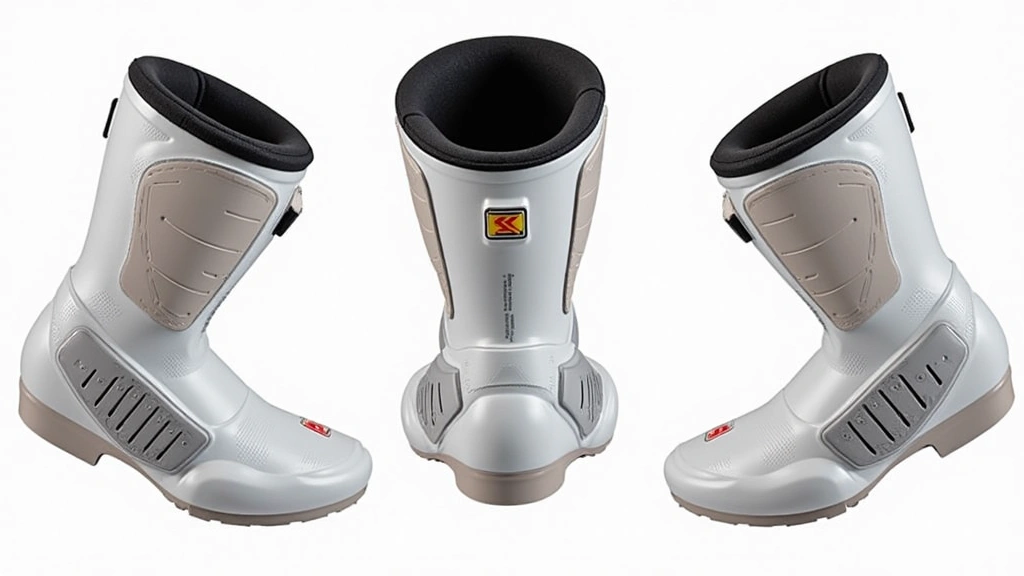 Close-up of Alpine Star Tech 3 protective padding and reinforcement zones showing TPU caps, ankle shell, and gear shift pad construction from multiple angles