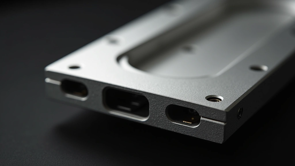 Close-up of aluminum chassis with precision-machined edges and premium finish, professional studio lighting highlighting material quality and craftsmanship