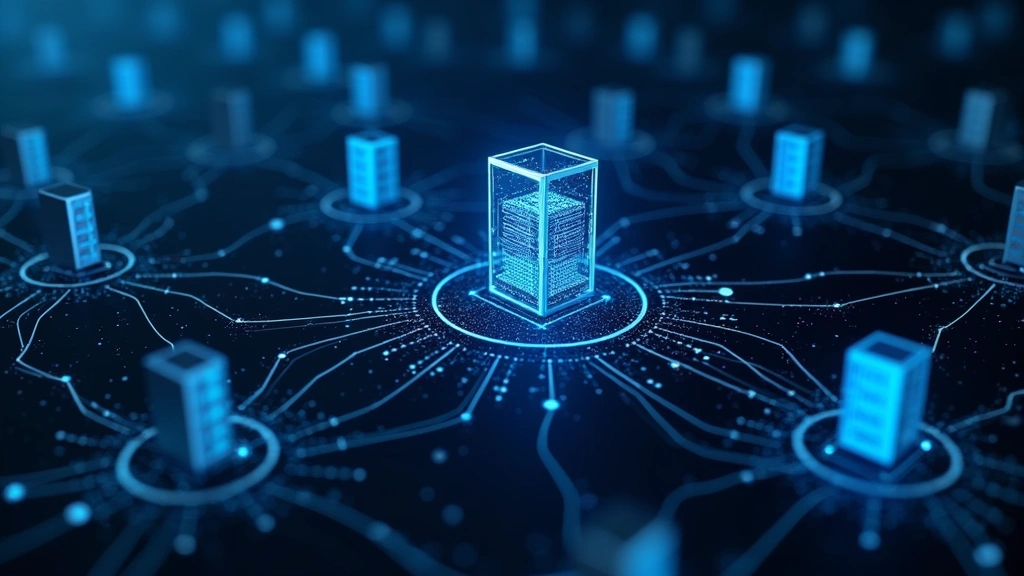 Network diagram visualization showing data packets and server connections being intercepted, representing anti-adblock detection systems analyzing network traffic patterns, abstract tech infrastructure