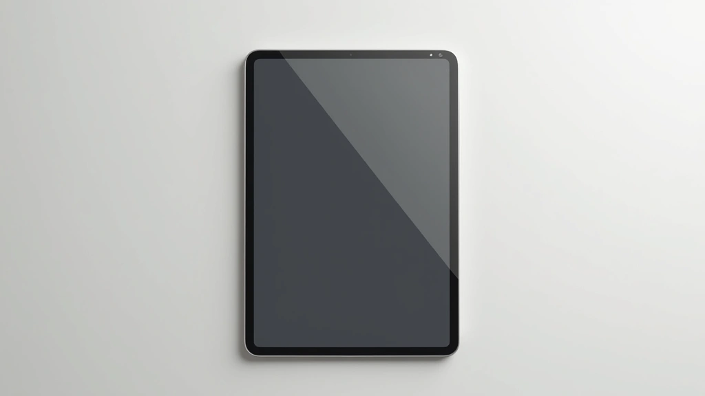 Tablet flat-lay photography showing sleek aluminum frame, rounded edges, and minimalist design against neutral background highlighting premium build quality