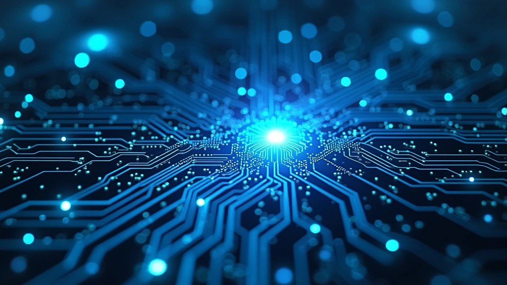 Quantum computing laboratory setting with advanced computer hardware, circuit patterns, technological precision equipment, professional research environment, photorealistic