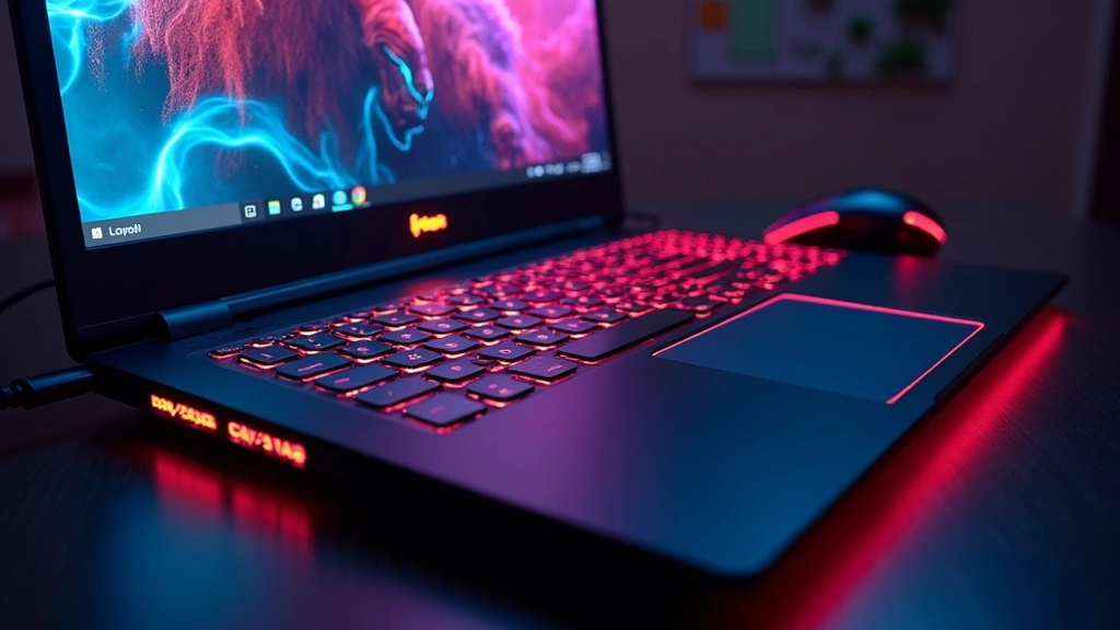 High-performance gaming laptop with mechanical keyboard and advanced cooling vents, displaying RGB lighting and professional aluminum chassis construction