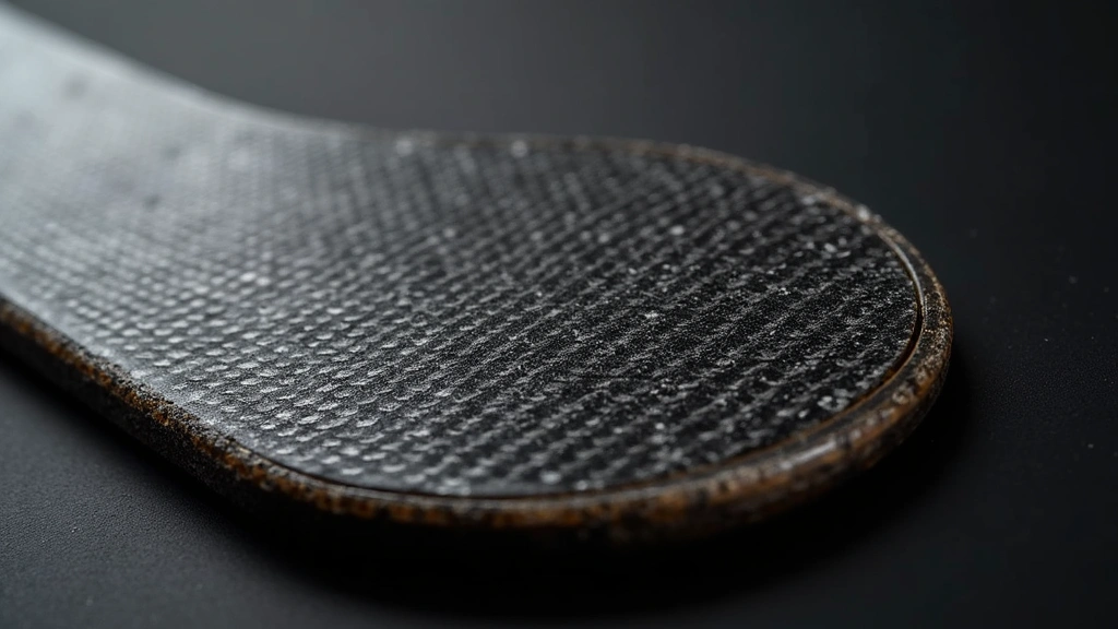 Close-up detailed view of hockey stick blade carbon fiber weave pattern and construction layers, showing material texture and manufacturing quality