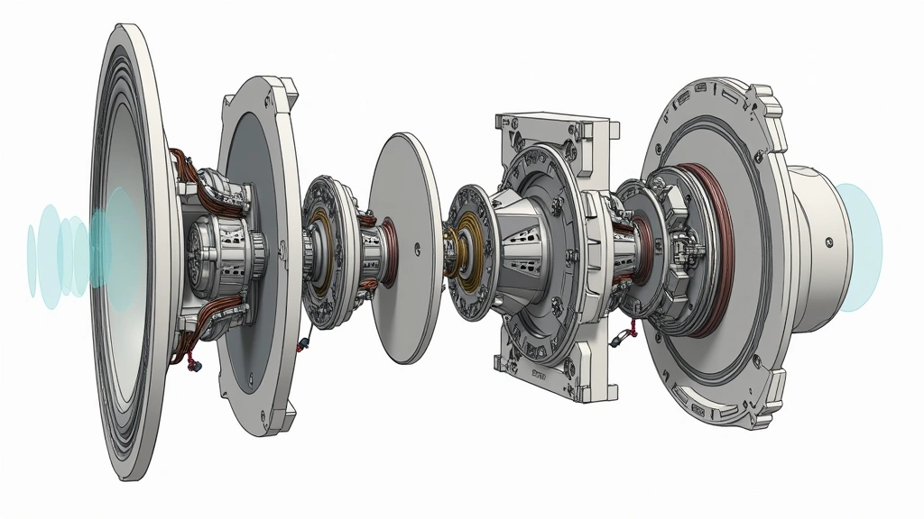 Cutaway technical diagram of multi-driver speaker system showing internal components, driver placement, acoustic bracing, and wiring configuration in detailed cross-section illustration