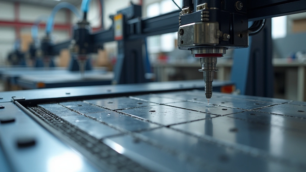 Close-up of advanced fabrication equipment including 3D printers, CNC machines, and prototyping tools in a maker space facility, realistic metallic surfaces, bright workshop lighting, no signage or labels