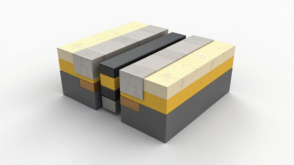 Detailed cross-section cutaway illustration showing internal layered structure of ceramic capacitor with alternating ceramic and metal electrode layers