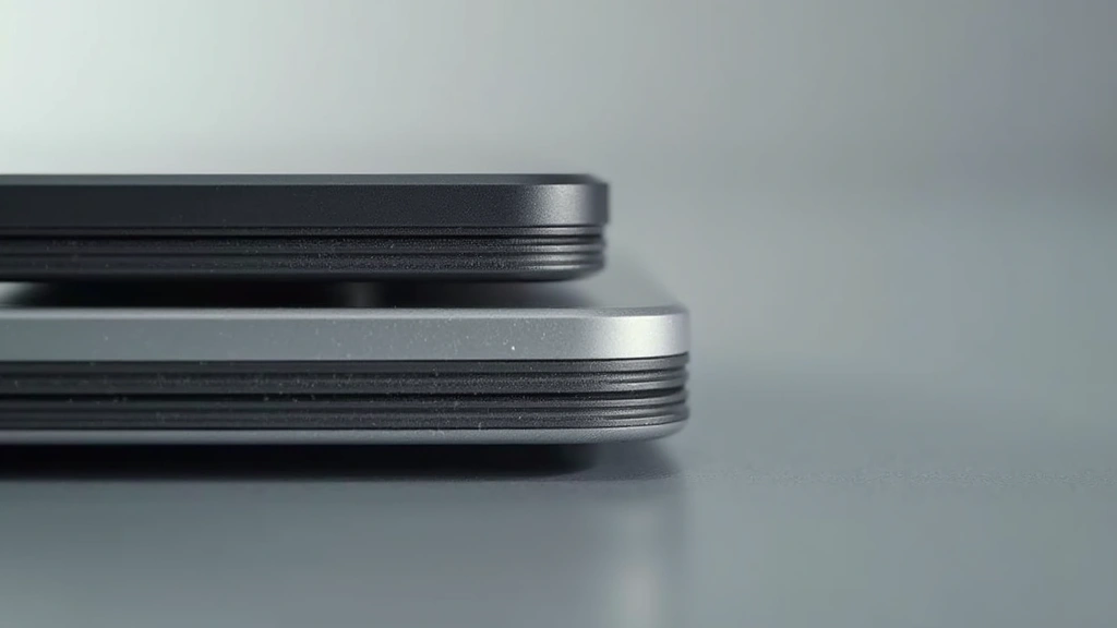 Close-up detailed photography of aluminum and plastic composite materials on electronic device, showing texture and manufacturing quality, macro lens perspective, neutral gray background, professional studio lighting