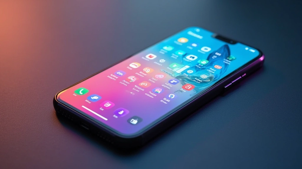 High-resolution smartphone displaying colorful calendar app interface with multiple scheduled events, tech conference icons, and meeting reminders on modern home screen setup
