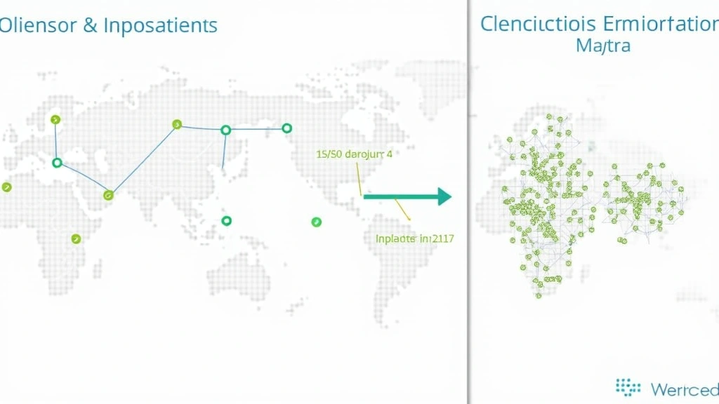 Split-screen visualization showing domain propagation process with global map, green checkmarks for completed DNS updates, and Vercel infrastructure nodes highlighted in network diagram