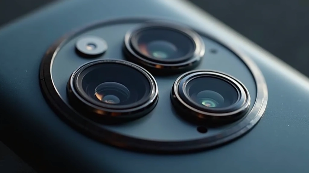 Pixel 8 Pro camera system in close detail showing triple lens array with 50MP main, 48MP ultra-wide, and 48MP telephoto sensors, metallic ring surrounds, professional photography setup
