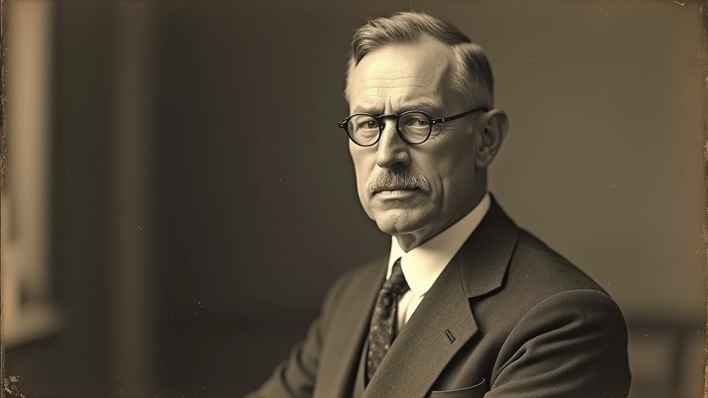 John Heisman vintage portrait photograph, coaching era 1910s, serious expression, period formal coaching attire, historical sports figure documentation